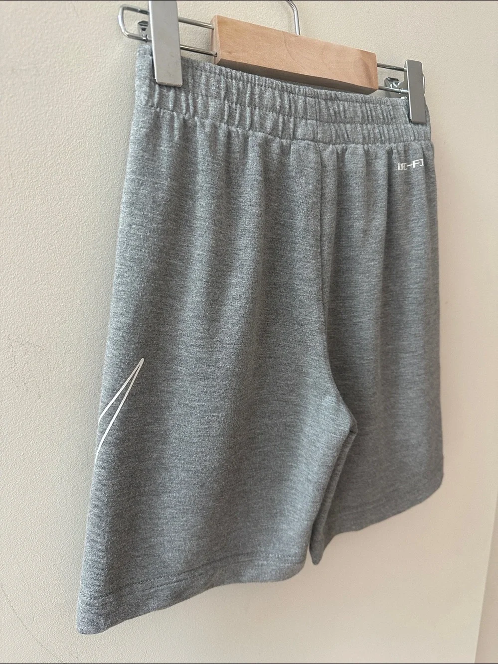 8/$25 Nike Gray Boys Size 6-7 years Athletic Shorts with Neon Swoosh